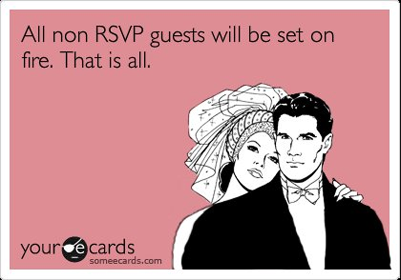 wedding rsvp mistakes