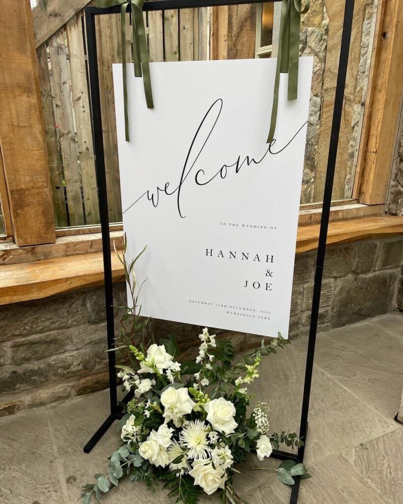 wedding welcome sign