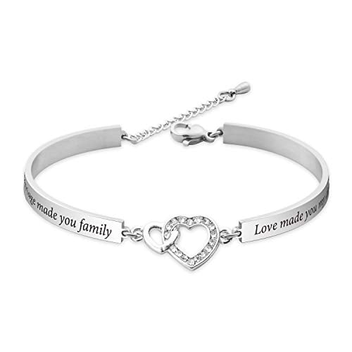BOSATE Daughter-in-Law Marriage Made You Family engraved bracelet