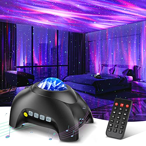 Galaxy and aurora star projector for celestial outdoor wedding lighting