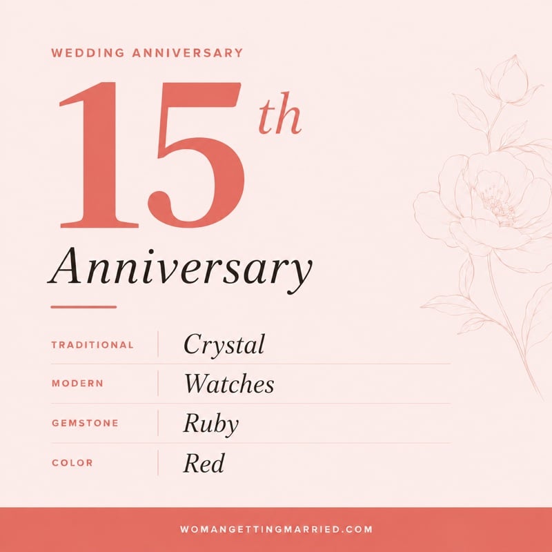 15th wedding anniversary - traditional crystal and modern watches gifts