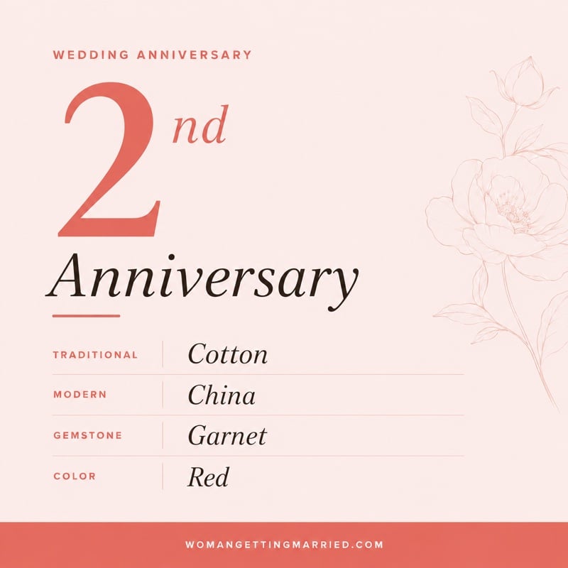 2nd wedding anniversary - traditional cotton and modern china gifts