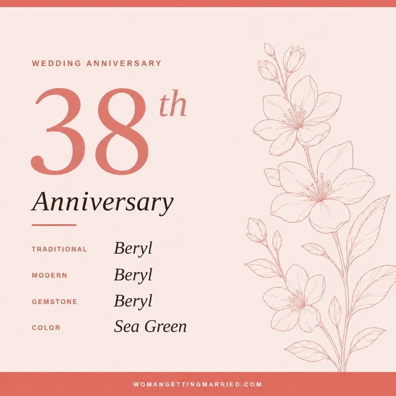 38th wedding anniversary - traditional beryl and modern beryl gifts