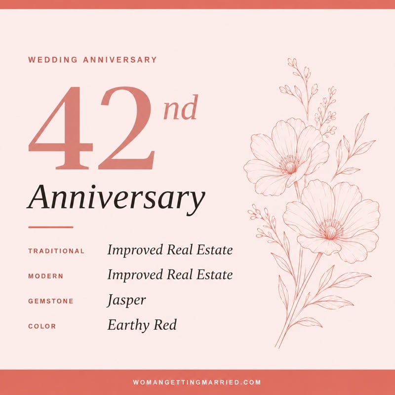 42nd wedding anniversary - traditional improved real estate and modern improved real estate gifts