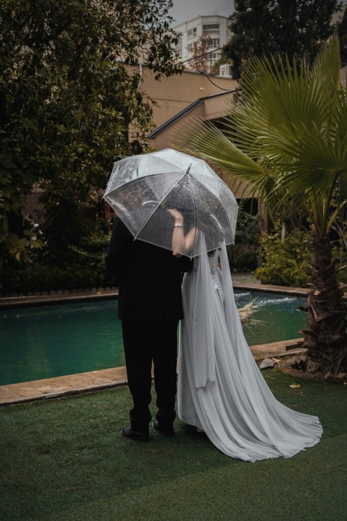 wedding rain umbrella