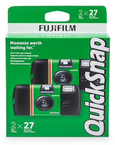 Fujifilm QuickSnap Flash 400 disposable cameras, 2-pack