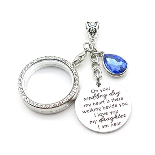 Wedding bouquet memorial photo locket charm