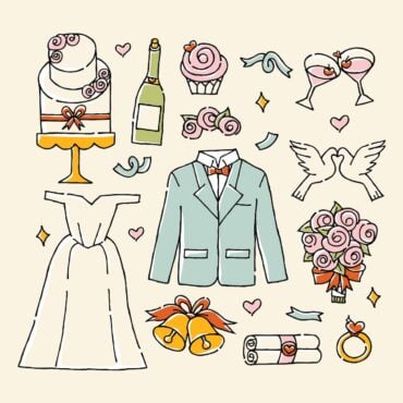 illustrated wedding essentials