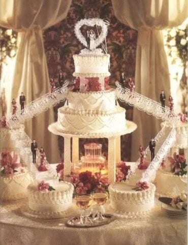 1980s wedding cake