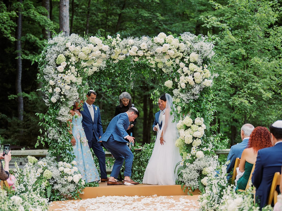 Quinn and Michael kiss during their ceremony recessional