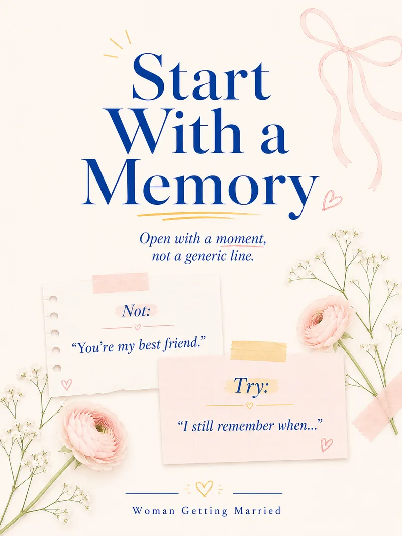 Start your wedding vows with a memory: open with a moment, not a generic line